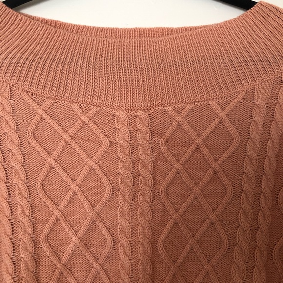 Peach Off Shoulder Sweater - Picture 4 of 5